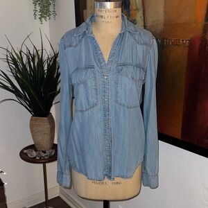 Zara Women’s Denim, Snap-Button-Up (western) Shirt